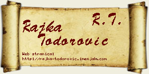 Rajka Todorović vizit kartica